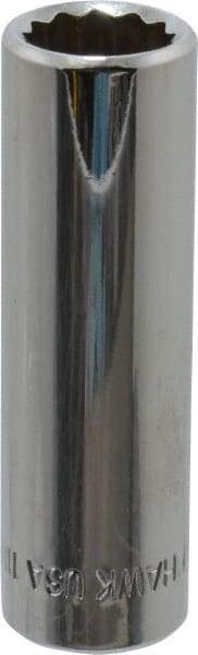 Blackhawk by Proto - 3/8" Drive, Deep Hand Socket - 12 Points, 1-13/16" OAL, Chrome Finish - Benchmark Tooling