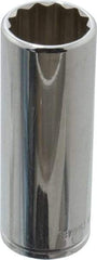 Blackhawk by Proto - 3/8" Drive, Deep Hand Socket - 12 Points, 2-3/4" OAL, Chrome Finish - Benchmark Tooling