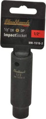 Blackhawk by Proto - 1/2" Drive 1/2" Deep Impact Socket - 6 Points, 3-5/16" OAL - Benchmark Tooling