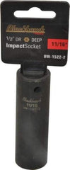 Blackhawk by Proto - 1/2" Drive 11/16" Deep Impact Socket - 6 Points, 3-5/16" OAL - Benchmark Tooling