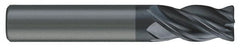 SGS - 9/16", 1-1/8" LOC, 9/16" Shank Diam, 3-1/2" OAL, 4 Flute, Solid Carbide Square End Mill - Single End, AlTiN Finish, Spiral Flute, Variable° Helix, Right Hand Cut, Right Hand Flute, Series Z1 - Benchmark Tooling