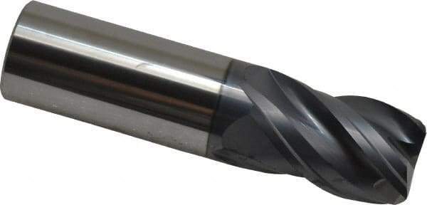 SGS - 1", 1-1/2" LOC, 1" Shank Diam, 4" OAL, 4 Flute, Solid Carbide Square End Mill - Single End, AlTiN Finish, Spiral Flute, Variable° Helix, Right Hand Cut, Right Hand Flute, Series Z1 - Benchmark Tooling