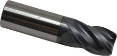 SGS - 1", 1-1/2" LOC, 1" Shank Diam, 4" OAL, 4 Flute, Solid Carbide Square End Mill - Single End, AlTiN Finish, Spiral Flute, Variable° Helix, Right Hand Cut, Right Hand Flute, Series Z1 - Benchmark Tooling