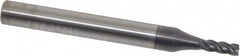 SGS - 3mm, 8mm LOC, 6mm Shank Diam, 57mm OAL, 4 Flute, Solid Carbide Square End Mill - Single End, AlTiN Finish, Spiral Flute, Variable° Helix, Right Hand Cut, Right Hand Flute, Series Z1M - Benchmark Tooling