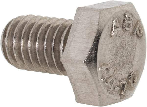 Value Collection - M6x1.00mm Metric Coarse, 10mm Length Under Head Hex Head Cap Screw - Fully Threaded, Grade 316 Stainless Steel, Uncoated, 10mm Hex - Benchmark Tooling