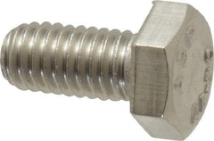 Value Collection - M6x1.00mm Metric Coarse, 12mm Length Under Head Hex Head Cap Screw - Fully Threaded, Grade 316 Stainless Steel, Uncoated, 10mm Hex - Benchmark Tooling