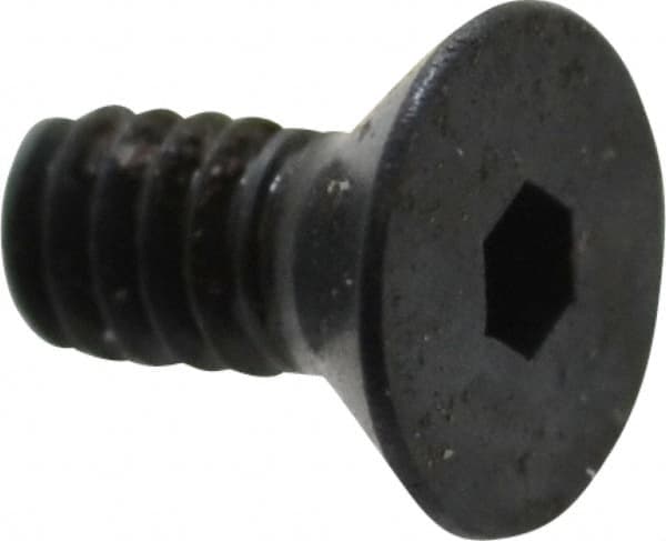 Camcar - #2-56 UNC Hex Socket Drive, 82° Flat Screw - Alloy Steel, Black Oxide Finish, Fully Threaded, 3/16" OAL - Benchmark Tooling