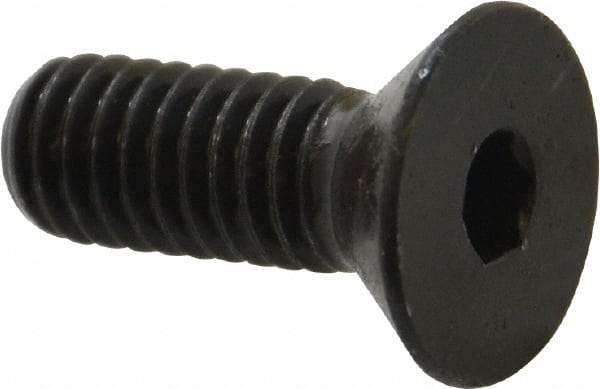 Made in USA - 5/16-18 UNC Hex Socket Drive, 82° Flat Screw - Alloy Steel, Black Oxide Finish, Fully Threaded, 7/8" OAL - Benchmark Tooling