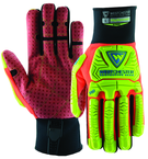 Synthetic Red Reinforced Dotted Double Palm Gloves X-Large - Benchmark Tooling