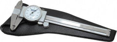 Fowler - 0" to 4" Range, 0.001" Graduation, 0.1" per Revolution, Dial Caliper - White Face, 1-3/16" Jaw Length - Benchmark Tooling