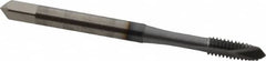 OSG - #8-32 UNC, 2 Flute, TiCN Finish, High Speed Steel Spiral Point Tap - Plug Chamfer, Right Hand Thread, 2-1/8" OAL, 3/4" Thread Length, 0.168" Shank Diam, 2B Class of Fit - Exact Industrial Supply