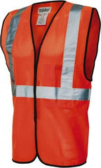 OccuNomix - Size 2X/3XL High Visibility Orange Mesh General Purpose Vest - Hook & Loop Closure, 1 Pocket, Polyester - Benchmark Tooling