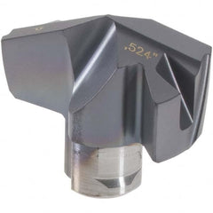 Iscar - Series ICP, 0.524" Diam Grade IC908 140° Replaceable Drill Tip - Carbide, TiAlN Finish, 13 Seat Size, Through Coolant - Benchmark Tooling