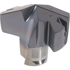 Iscar - Series ICM, 0.98" Diam Grade IC908 140° Replaceable Drill Tip - Carbide, TiAlN Finish, 24 Seat Size, Through Coolant - Benchmark Tooling