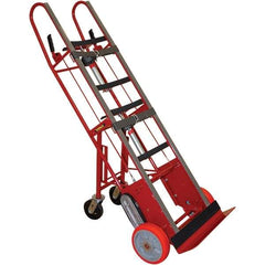 Wesco Industrial Products - 1,800 Lb Capacity 72" OAH Appliance Hand Truck - 5 x 24" Base Plate, Dual Loop Handle, Steel, Polyurethane Wheels - Benchmark Tooling