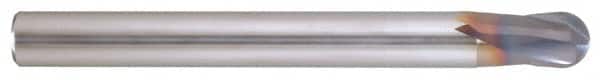Niagara Cutter - 1mm Diam, 1mm LOC, 2 Flute Solid Carbide Ball End Mill - AlTiN Finish, Single End, 64mm OAL, 6mm Shank Diam, Spiral Flute - Benchmark Tooling