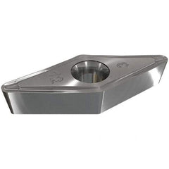 Iscar - VCMT331 SM Grade IC8250 Carbide Turning Insert - TiCN/Al2O3/TiN Finish, 35° Diamond, 3/8" Inscr Circle, 3/16" Thick, 1/64" Corner Radius - Benchmark Tooling