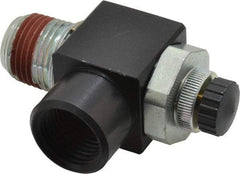 ARO/Ingersoll-Rand - 1/2" Male NPT x 1/2" Female NPT Right Angle Flow Control Valve - 0 to 150 psi & Brass Material - Benchmark Tooling