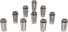 Lyndex - 27 Piece, 2.75mm to 16mm Capacity, Slim Chuck Collet Set - 0.0002" TIR, Increments of 0.5mm, Series SK16 - Exact Industrial Supply