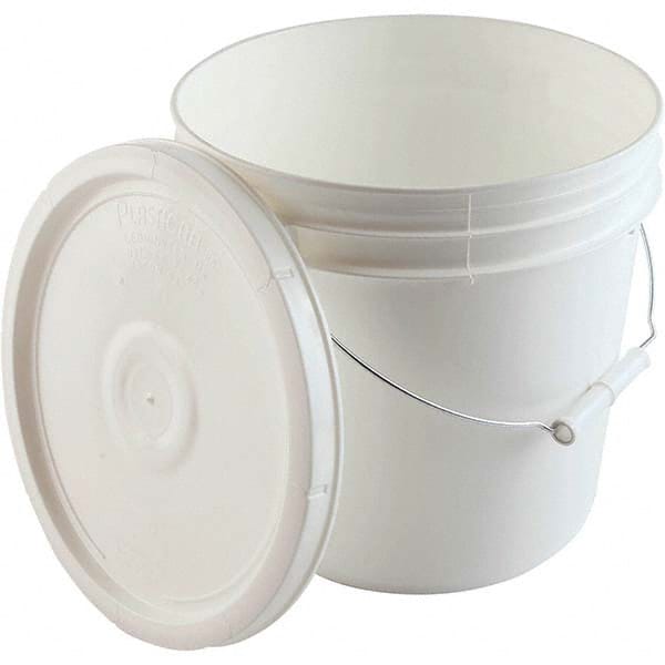 Dynalon Labware - 1 6-Piece 2 Gal 9.291" High, High-Density Polyethylene Round White Single Pail - Benchmark Tooling