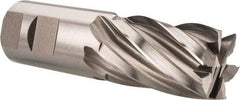 Hertel - 1-1/4", 2" LOC, 1-1/4" Shank Diam, 4-1/2" OAL, 6 Flute, Cobalt Square End Mill - Single End, Uncoated, Spiral Flute, 30° Helix, Centercutting, Right Hand Cut, Right Hand Flute - Benchmark Tooling