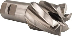 Hertel - 1-3/4", 2" LOC, 1-1/4" Shank Diam, 4-1/2" OAL, 6 Flute, Cobalt Square End Mill - Single End, Uncoated, Spiral Flute, 30° Helix, Centercutting, Right Hand Cut, Right Hand Flute - Benchmark Tooling