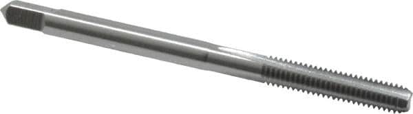 Hertel - #4-40 UNC, H2, 3 Flute, Bottoming Chamfer, Bright Finish, High Speed Steel Hand STI Tap - 2" OAL - Exact Industrial Supply