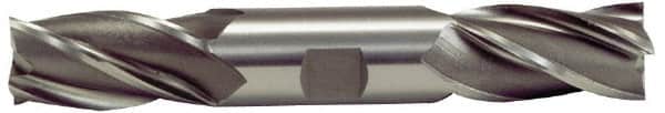 Hertel - 3/8", 3/4" LOC, 3/8" Shank Diam, 3-1/2" OAL, 4 Flute, Cobalt Square End Mill - Double End, Uncoated, Spiral Flute, 30° Helix, Right Hand Cut, Right Hand Flute - Benchmark Tooling
