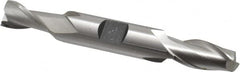 Hertel - 7/16", 13/16" LOC, 1/2" Shank Diam, 3-3/4" OAL, 2 Flute, Cobalt Square End Mill - Double End, Uncoated, Spiral Flute, 30° Helix, Centercutting, Right Hand Cut, Right Hand Flute - Benchmark Tooling