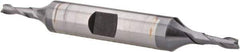 Hertel - 1/8", 3/8" LOC, 3/8" Shank Diam, 3-1/16" OAL, 2 Flute, High Speed Steel Square End Mill - Double End, TiCN Finish, Spiral Flute, 30° Helix, Centercutting, Right Hand Cut, Right Hand Flute - Benchmark Tooling