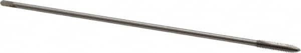 Hertel - #8-32 UNC 2 Flute H3 Bright Finish High Speed Steel Spiral Point Extension Tap - Plug Chamfer, 6" OAL, 2B Class of Fit - Exact Industrial Supply