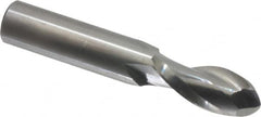 Onsrud - 1/2" Cutting Diam x 1-1/8" Length of Cut, 2 Flute, Upcut Spiral Router Bit - Uncoated, Right Hand Cut, Solid Carbide, 3" OAL x 1/2" Shank Diam, Ball End Taper, 30° Helix Angle - Benchmark Tooling