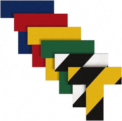 NMC - Black & Yellow Striped Vinyl Die Cut Shape Angles - 2" Wide x 0.02" Thick, General Traffic - Benchmark Tooling