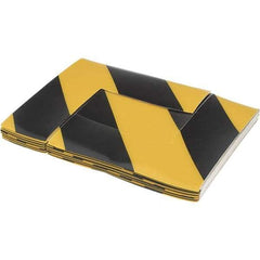 NMC - Black & White Striped Vinyl Die Cut Shape Angles - 2" Wide x 0.02" Thick, General Traffic - Benchmark Tooling