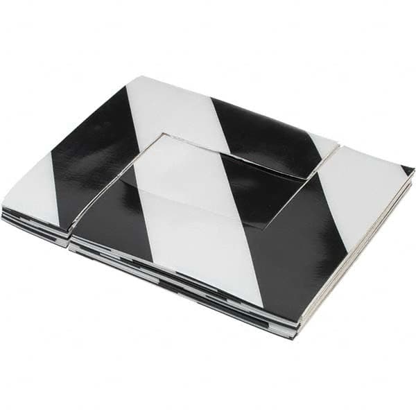 NMC - Black & White Striped Vinyl Die Cut Shape Angles - 2" Wide x 0.02" Thick, General Traffic - Benchmark Tooling