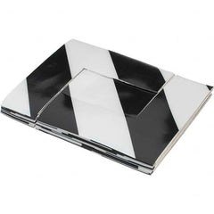 NMC - Black & White Striped Vinyl Die Cut Shape Angles - 2" Wide x 0.02" Thick, General Traffic - Benchmark Tooling
