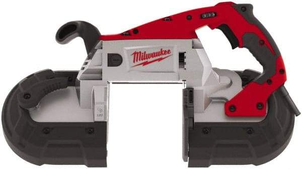 Milwaukee Tool - 120 Volt, Electric Handheld Bandsaw - 5 Inch (Round) and 5 x 5 Inch (Rectangular) Depth of Cut, 300 and 380 SFPM, 11 Amp - Benchmark Tooling