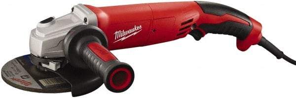 Milwaukee Tool - 5" Wheel Diam, 9,000 RPM, Corded Angle & Disc Grinder - 5/8-11 Spindle, 120 Volts, 13 Amps - Benchmark Tooling