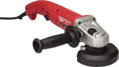 Milwaukee Tool - 4-1/2" Wheel Diam, 11,000 RPM, Corded Angle & Disc Grinder - 5/8-11 Spindle, 120 Volts, 11 Amps - Benchmark Tooling