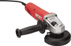 Milwaukee Tool - 4-1/2" Wheel Diam, 11,000 RPM, Corded Angle & Disc Grinder - 5/8-11 Spindle, 120 Volts, 11 Amps - Benchmark Tooling