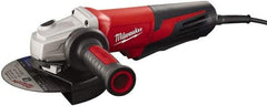 Milwaukee Tool - 6" Wheel Diam, 9,000 RPM, Corded Angle & Disc Grinder - 5/8-11 Spindle, 120 Volts, 13 Amps - Benchmark Tooling