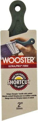 Wooster Brush - 2" Angled Nylon/Polyester Sash Brush - 2-7/16" Bristle Length, 4.88" Plastic Short Handle - Benchmark Tooling