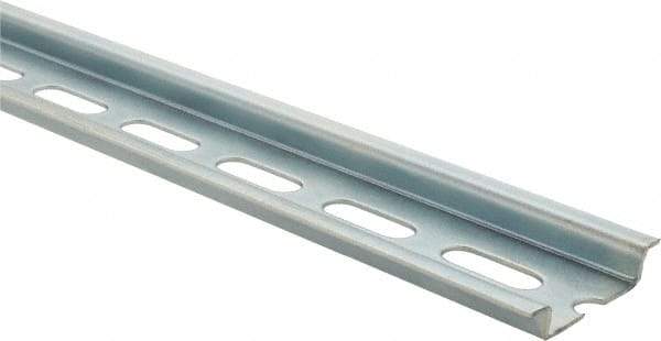 Value Collection - 2m Long x 35mm Wide x 7-1/2mm High, Steel DIN Rail - Benchmark Tooling