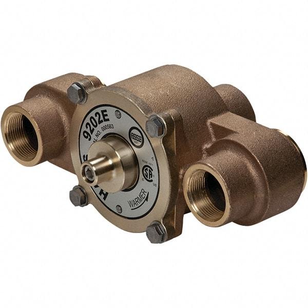 Haws - 1-1/4" Inlet, 10" Long x 5" Wide x 7" High, Brass Plumbed Wash Station Tempering Valve - Compatible with Combination Drench Shower & Eye/Face Wash Stations - Benchmark Tooling