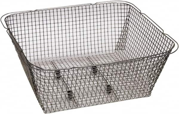 Graymills - 304 Stainless Steel Parts Washer Basket - 5-1/4" High x 9" Wide x 9-1/2" Long, Use with Ultrasonic Cleaners - Benchmark Tooling