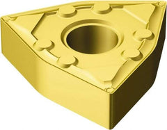 Sandvik Coromant - WNMG331 WF Grade 3005 Carbide Turning Insert - TiCN/Al2O3/TiN Finish, 80° Trigon, 1/4" Inscr Circle, 3/16" Thick, 1/64" Corner Radius - Benchmark Tooling