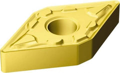 Sandvik Coromant - DNMG433 MM Grade 2025 Carbide Turning Insert - TiCN/AI2O3/TiN Finish, 55° Diamond, 1/2" Inscr Circle, 3/16" Thick, 3/64" Corner Radius - Benchmark Tooling