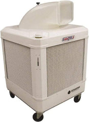 Schaefer Ventilation Equipment - 24 Gal Capacity, 1 hp, 2,460 & 1,660 CFM Evaporative Cooler - 13.7 Amp Rating, 115 Volts, 2 Speed - Benchmark Tooling