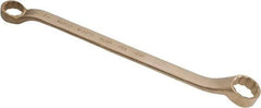 Ampco - 1-1/4" x 1-7/16" 12 Point Offset Box Wrench - Double End, 19-1/4" OAL, Aluminum Bronze - Benchmark Tooling