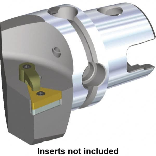 Kennametal - Right Hand Cut, Size KM40, TN.. Insert Compatiblity, Modular Turning & Profiling Cutting Unit Head - 27mm Ctr to Cutting Edge, 40mm Head Length, Through Coolant, Series M-Clamping - Benchmark Tooling